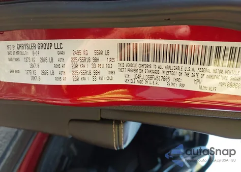 2015 Jeep Cherokee Limited z USA, uszkodzony, nr VIN 1C4PJLDS8FW517805